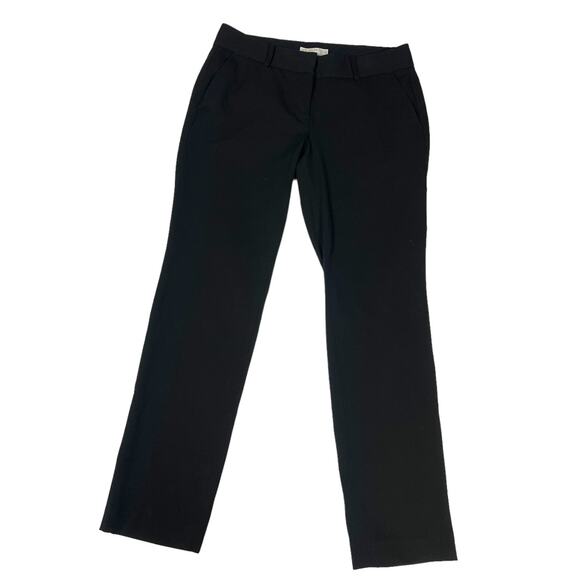 Michael Kors Dress Pants Slim Straight Leg Mid Rise Stretch Black Women's 8 Work - Picture 1 of 12